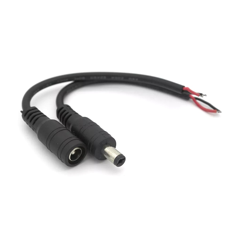 Connecteurs mâles et femelles 12V cc, adaptateur de câble, prise d'alimentation de 15cm de long, 5.5x2.1mm pour bande lumineuse, caméra de vidéosurveillance