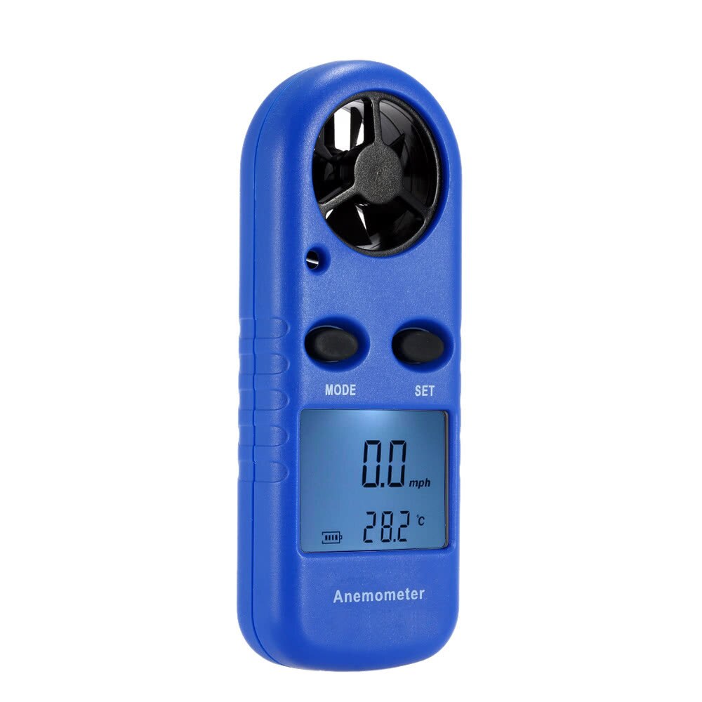 Multifunctional LCD Mini Anemometer Wind Speed Air Velocity Temperature Measurement Beaufort Scale Display