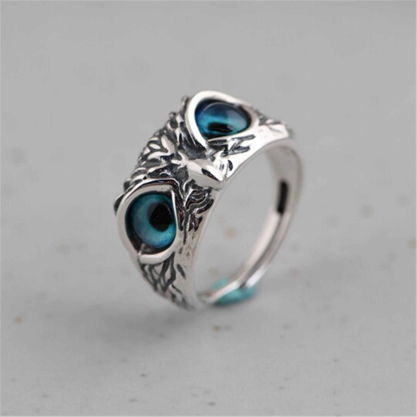 Vintage Demon Eye Uil Ring Voor Vrouwen Meisje Liefhebbers Retro Dier Open Verstelbare Ring Verklaring Ring Sieraden