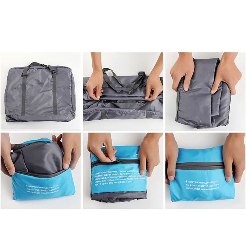 1pc Portable 32 L Large Capacity Folding Handbags Overnight Airplane Travel Trolley Bags