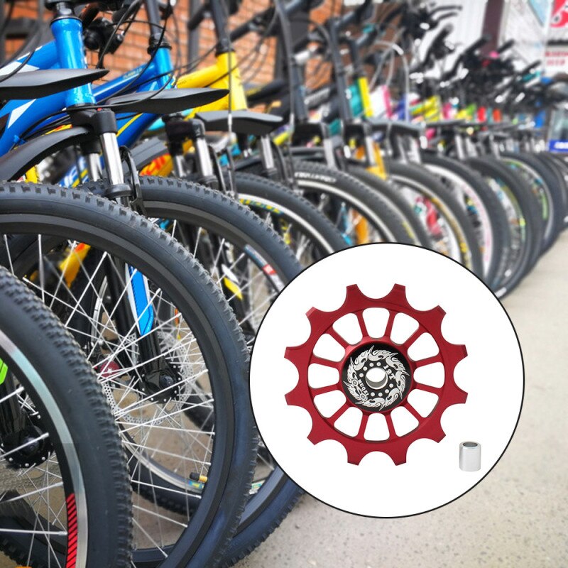 12T Dentata Della Bicicletta Ruota in Lega di Alluminio Della Bicicletta Negativo Positivo Dente Ruota Deragliatore Posteriore Della Bici di Guida Puleggia Accessori