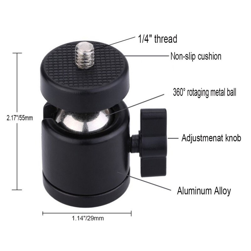 Mini Ball Kopf für HTC Vive Leuchttürme Basis Bahnhof Kamera Camcorder HTC 360 Grad Stativ Adapter Kugelkopf Kamera