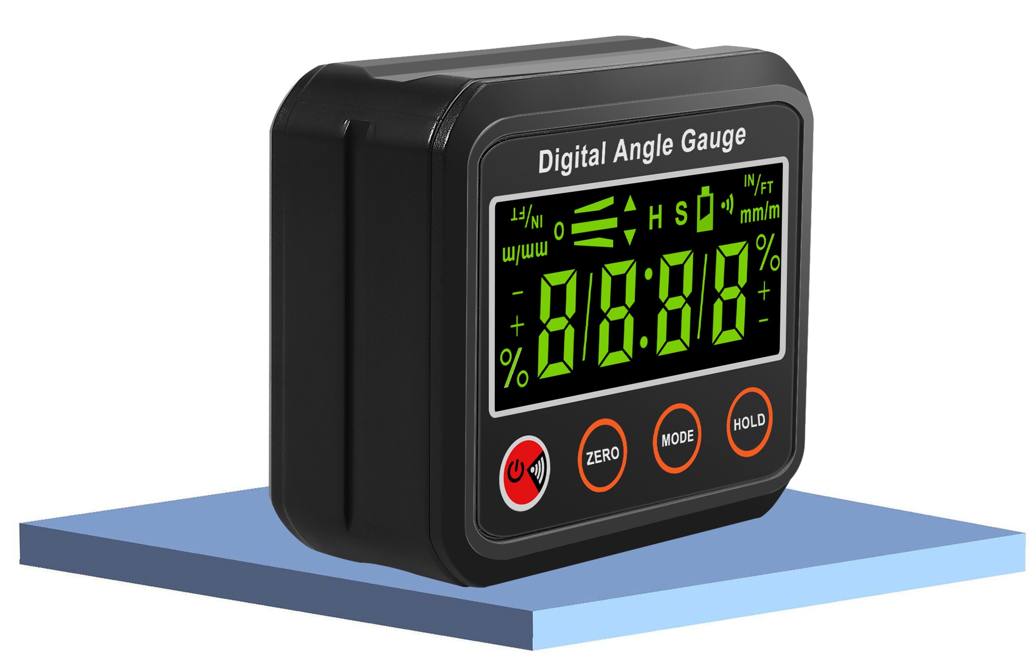 PROSTER LCD Digital Angle Gauge Level Box Protractor Angle Finder Inclinometer with Magnetic Base Alarm Function Measuring Tools