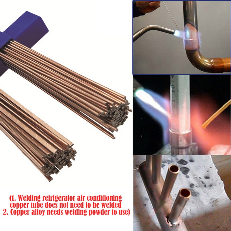 5/10/20Pcs 1.0mm/2.0mm*500mm Brass Welding Rod Welding Wire Bronze Electrode Soldering Rod No Need Solder Powder Welding Rod