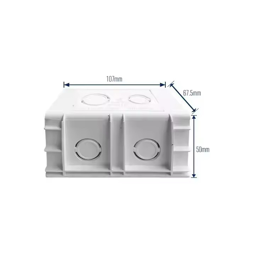Shawader US/AU Standard Electrical Mounting Junction Box Rectangle Handy Secret Stash Conduit Mounted Switch PVC for Hard Wall