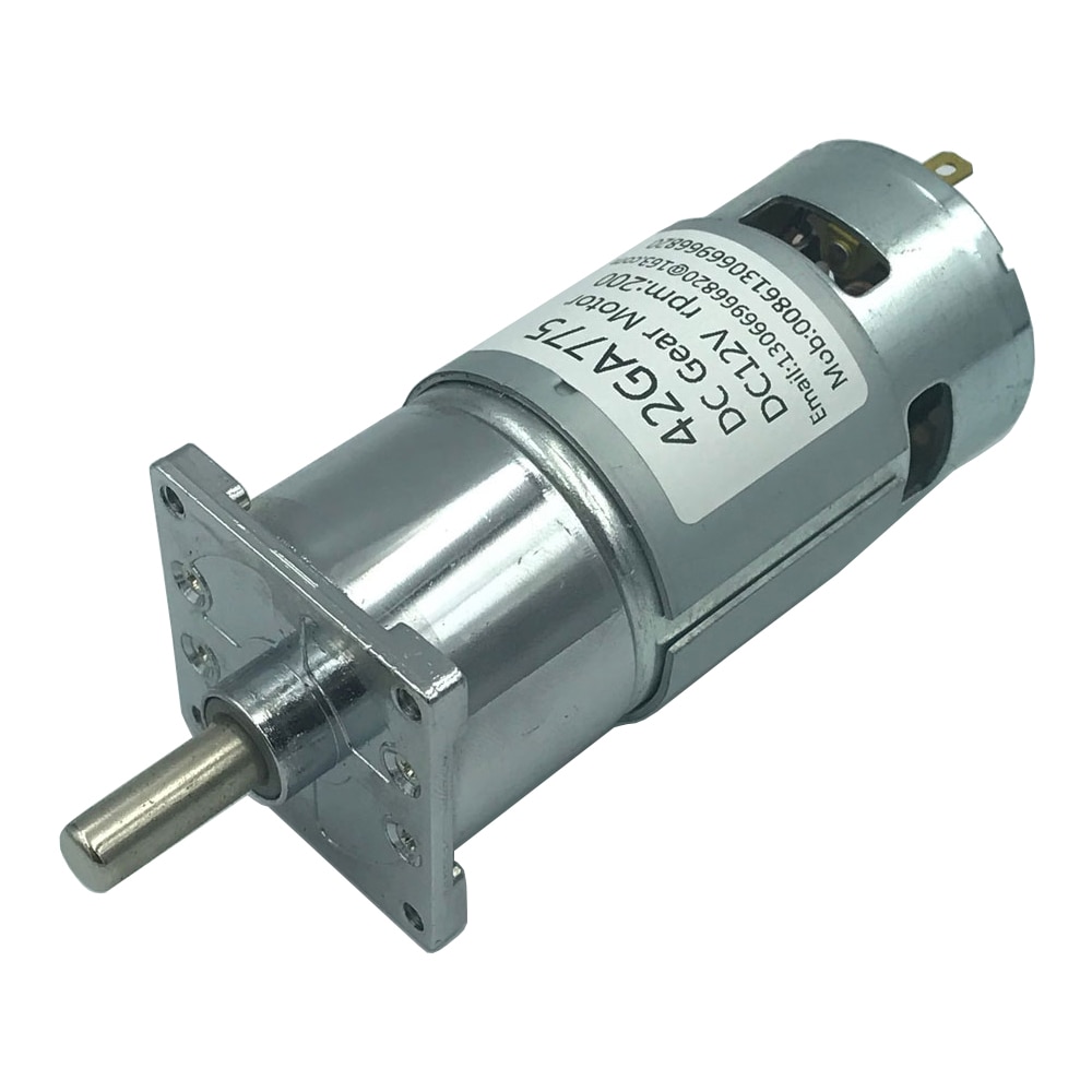 Motor alto novo da engrenagem 12v 24v da c.c. do motor da engrenagem do torque 25w 10-600rpm 60kgf.cm 775