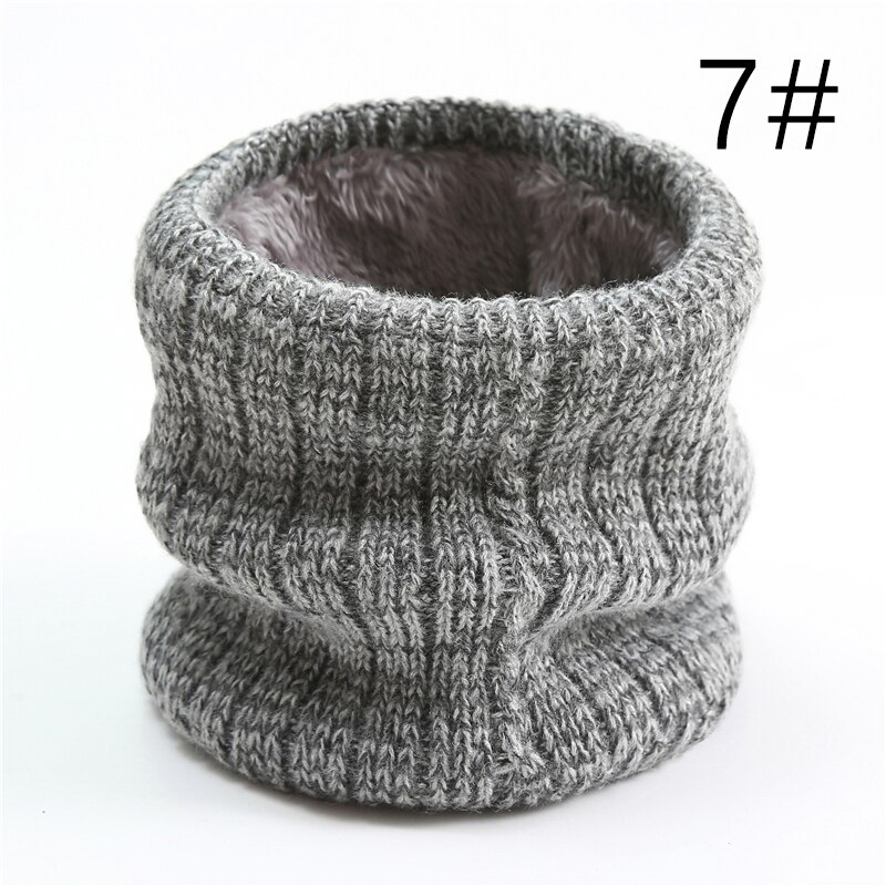 Femmes hiver anneau cou écharpe unisexe infini Snood tricoté écharpes cachemire femme fourrure solide col Bandana: WB10-7