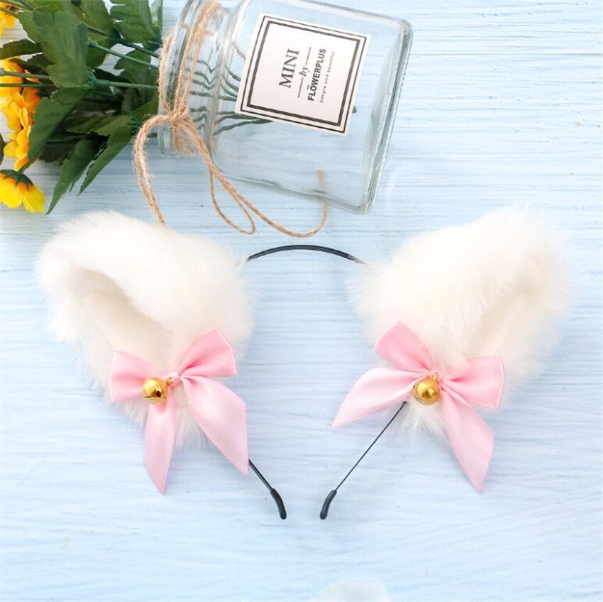 Serre-tête oreilles de renard pour femme et fille, Lolita, KC, charmant, demoiselle, fête, boîte de nuit, pince à cheveux, C359