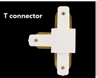 10 stks/partij led Track light rail voor 2 lijn, 150/200 cm aluminium wit en zwart lead rail met connectoren, plafond/wall mounted: T connector / black