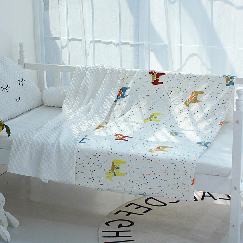 Baby Wieg Quilts Bed Linnen Peas Minky Rustgevende Dekens 100% Katoen Comfort Dekbedovertrek Pasgeboren Beddengoed Set Voor Peuter Zuigeling: 15 quilt cover