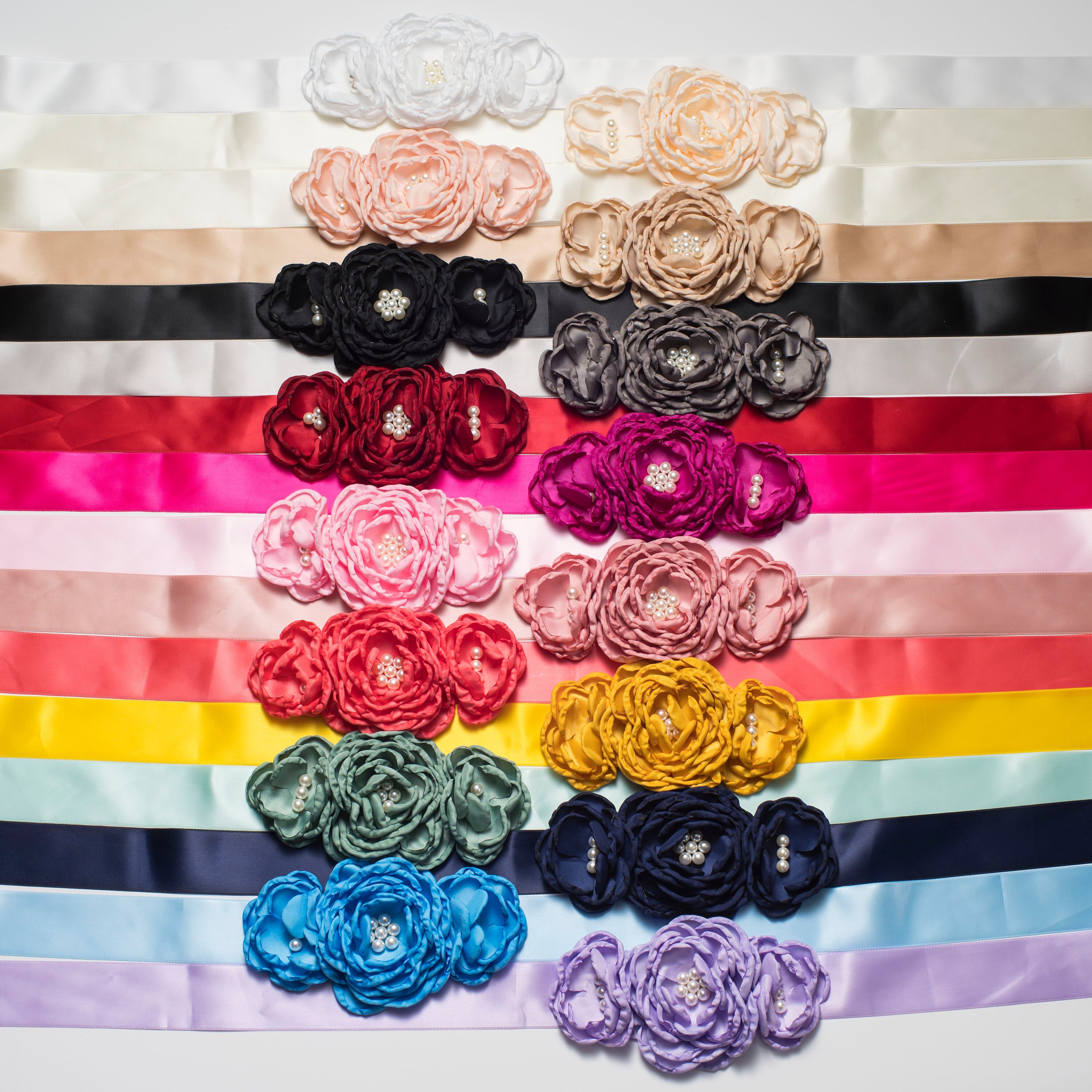 Bloem Moederschap Riem Vrouwen Lint Sash Flowergirl Bruids Tailleband Foto Props Zwangerschap Accessoires Jurk Sjerpen