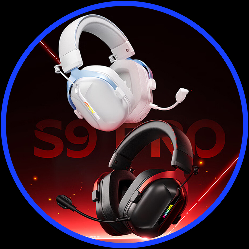 MCHOSE S9 Pro e-sport casque de jeu 3 modes sans fil en alliage d'aluminium AI réduction du bruit casque de jeu accessoire de jeu personnalisé