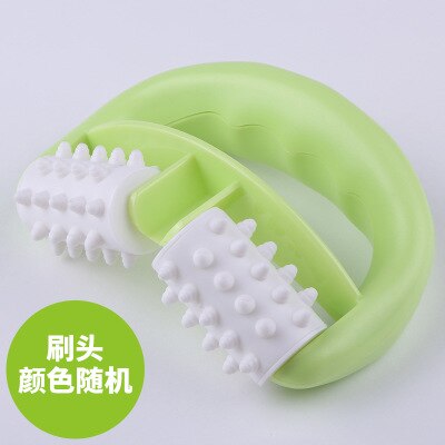 1Pc Blauw D Type Vet Controle Roller Massager Cellulite Been Buik Hals Billen Snelle Anti Cellulite Face Lift Gereedschap roller: Green