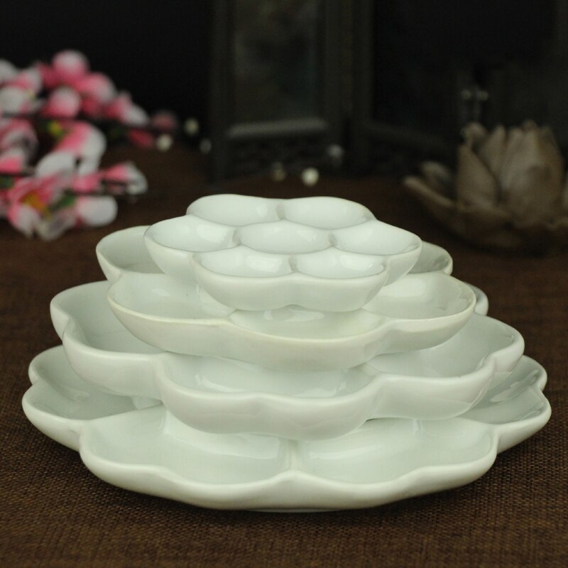 Paleta cerámica gouache acuarela pintura china pigmento porcelana blanca maquillaje color acrílico pinturas arte suministros para artistas