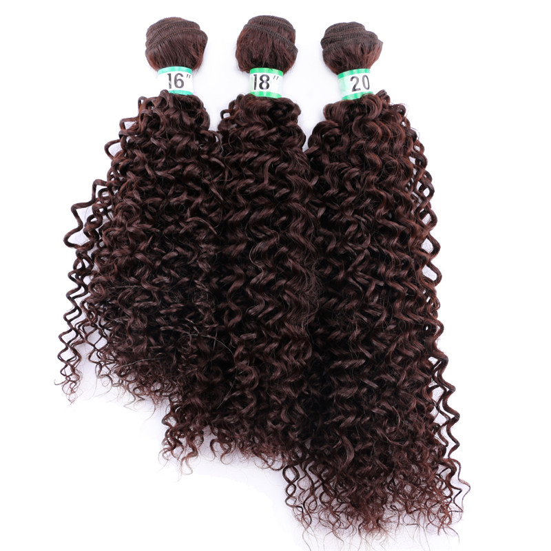 Tissage synthétique Afro crépu bouclé gris clair | Lot de 3 pièces de mèches 210 à haute température: n ° 4