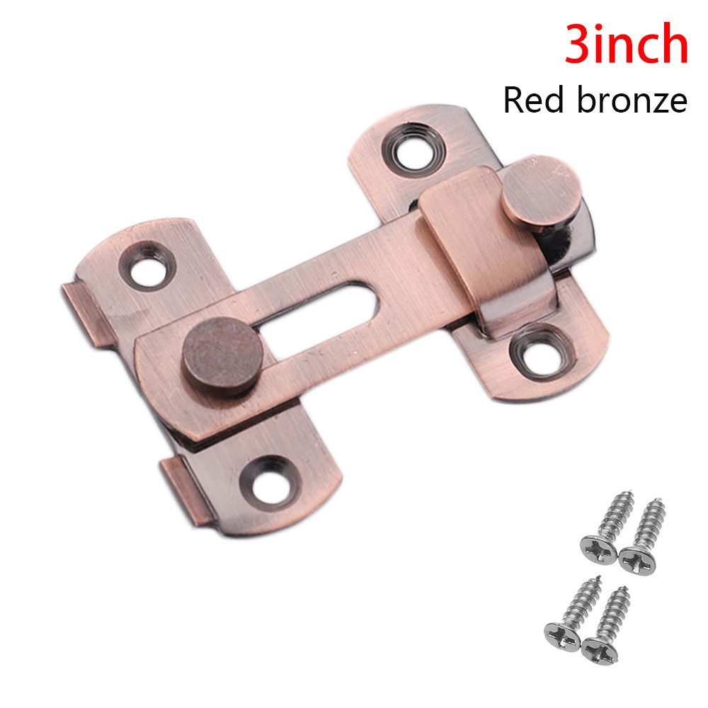 Stainless Steel Straight Lock Buckle Security Hasp Door Bolt Cabinet Catches Window Catch Lock Silent Gate Buckle Padlock Clasp