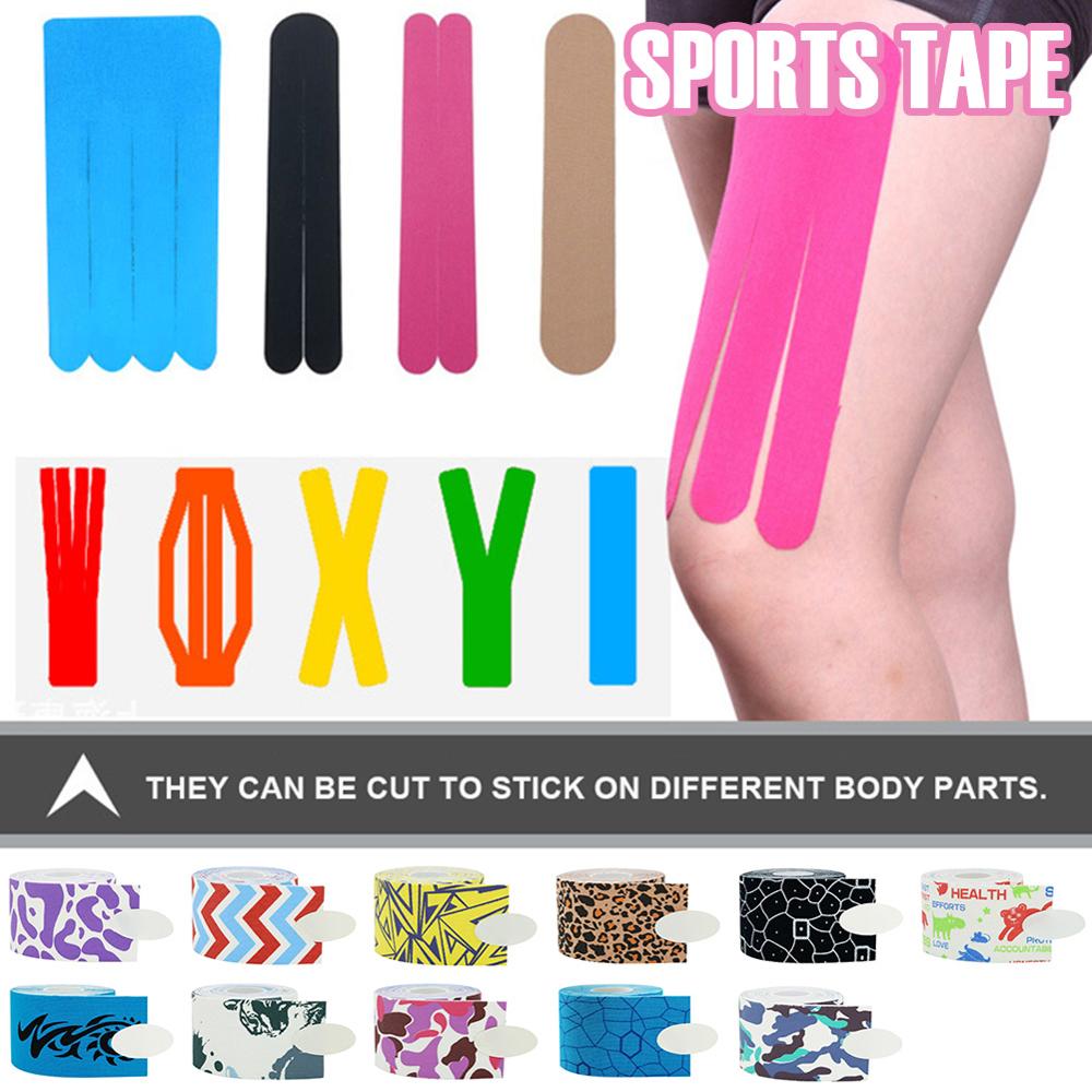 5M Waterdicht Ademend Katoen Kinesiologie Tape Sport Elastische Roll Adhesive Spier Bandage Pijn Zorg Tape Knie Elleboog Beschermer