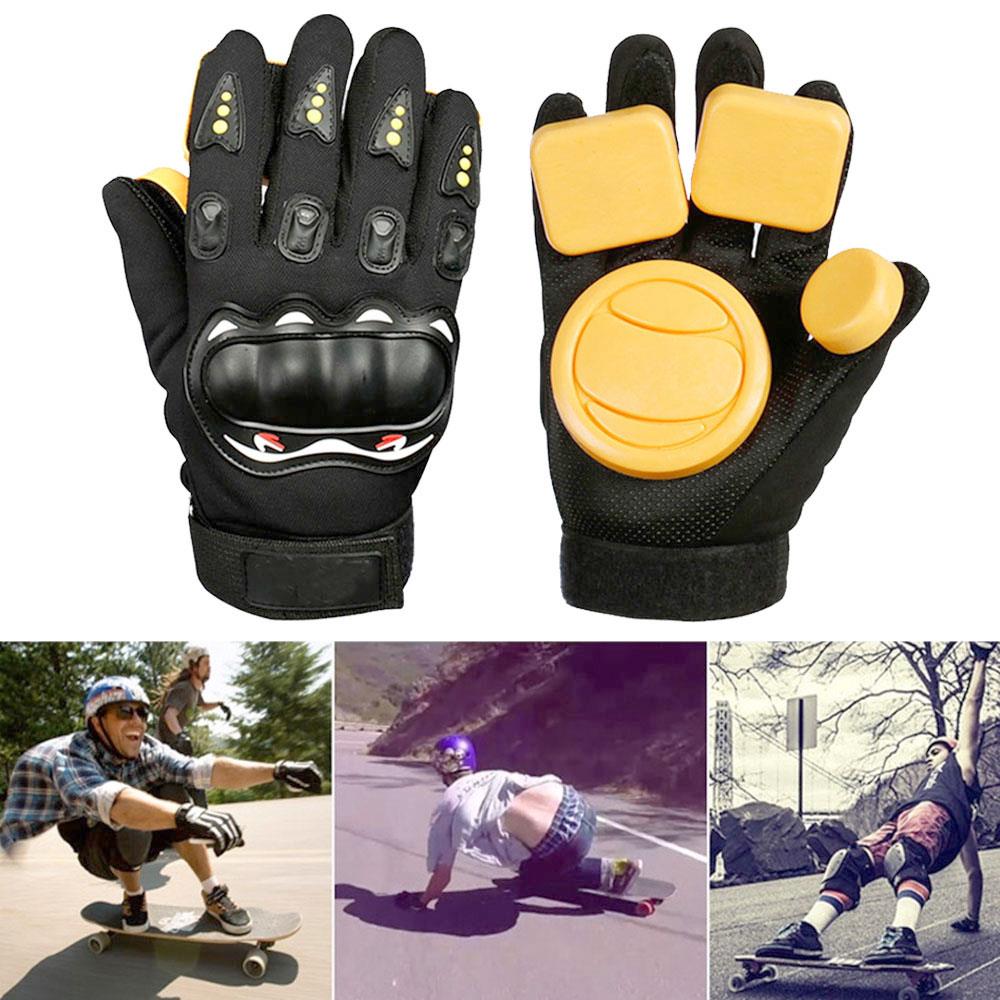 Skateboard Gloves Armguard Protector Thicker Longboard Skateboard Gloves Slider Downhill Freeride Skateboard Brake Gloves Foam