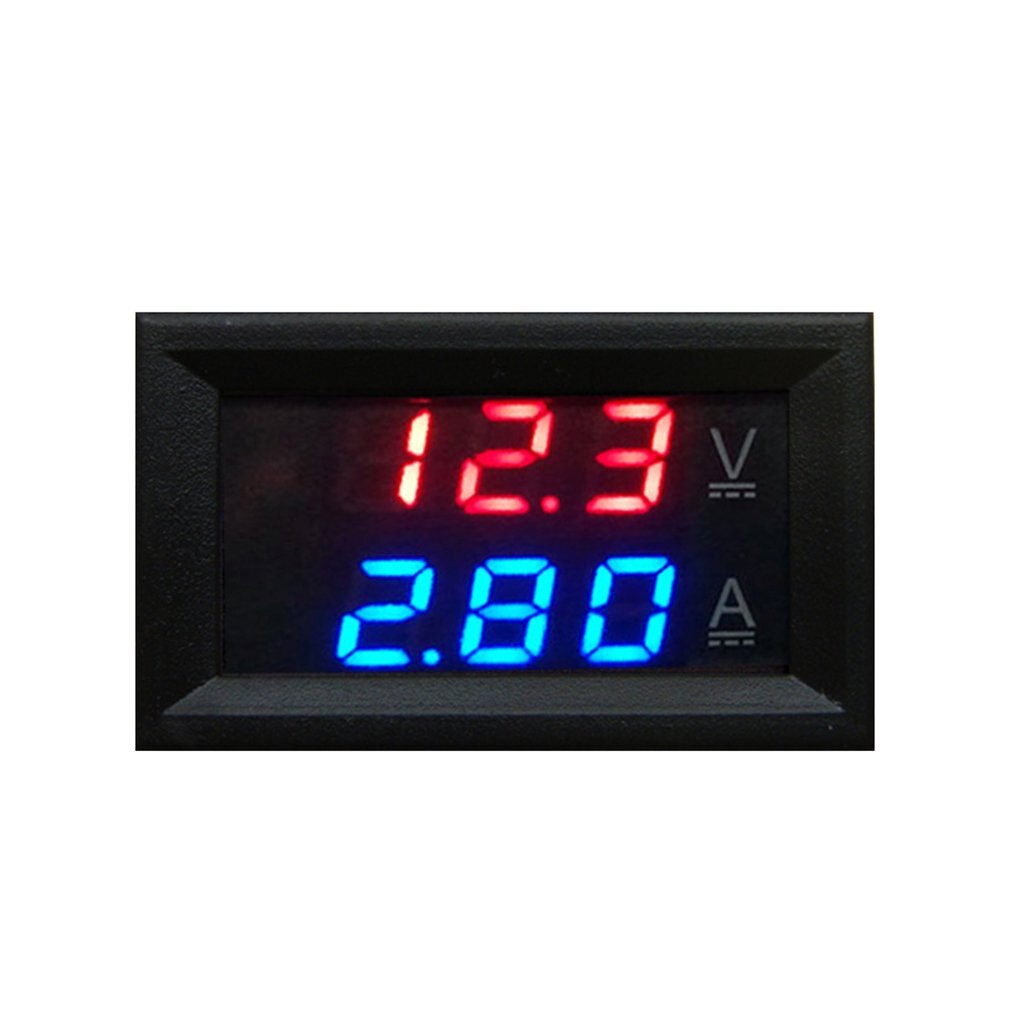 0.56'' 0-100V 10A 50A 100A LED Digital Voltmeter Ammeter Car Motocycle Voltage Current Meter Volt Detector Tester Monitor Panel: 10A