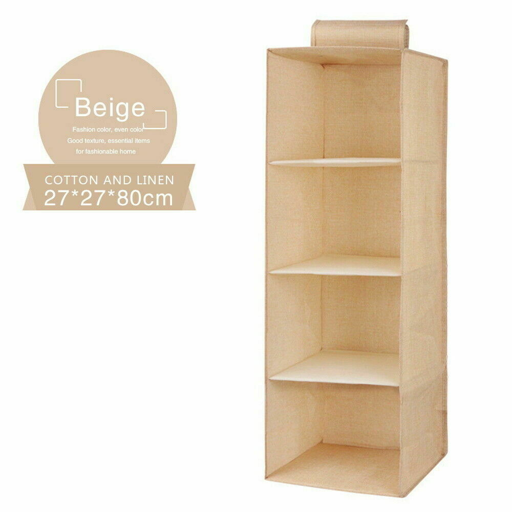 Cotton Closet Wardrobe Cabinet Organizer Hanging Pocket Drawer Clothes Storage Clothing Home Organization: 6