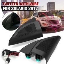 Pair Car Tweeter audio trumpet speakers tweeter Front Triangle Head Tweeter Speaker with Wire For Solaris