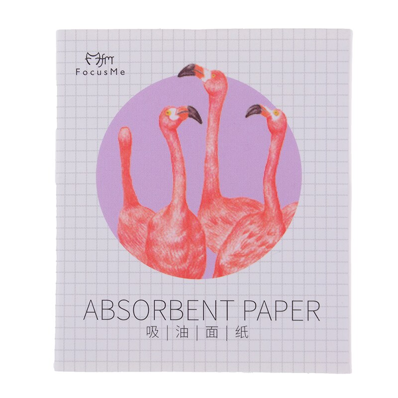 50 Stks/pak Gezicht Schone Olie Absorberende Blotting Papers Flamingo Make-Up Gezicht Schoonheid Gereedschap Gezicht Cleanser Gezicht Tool: 50pcs Purple