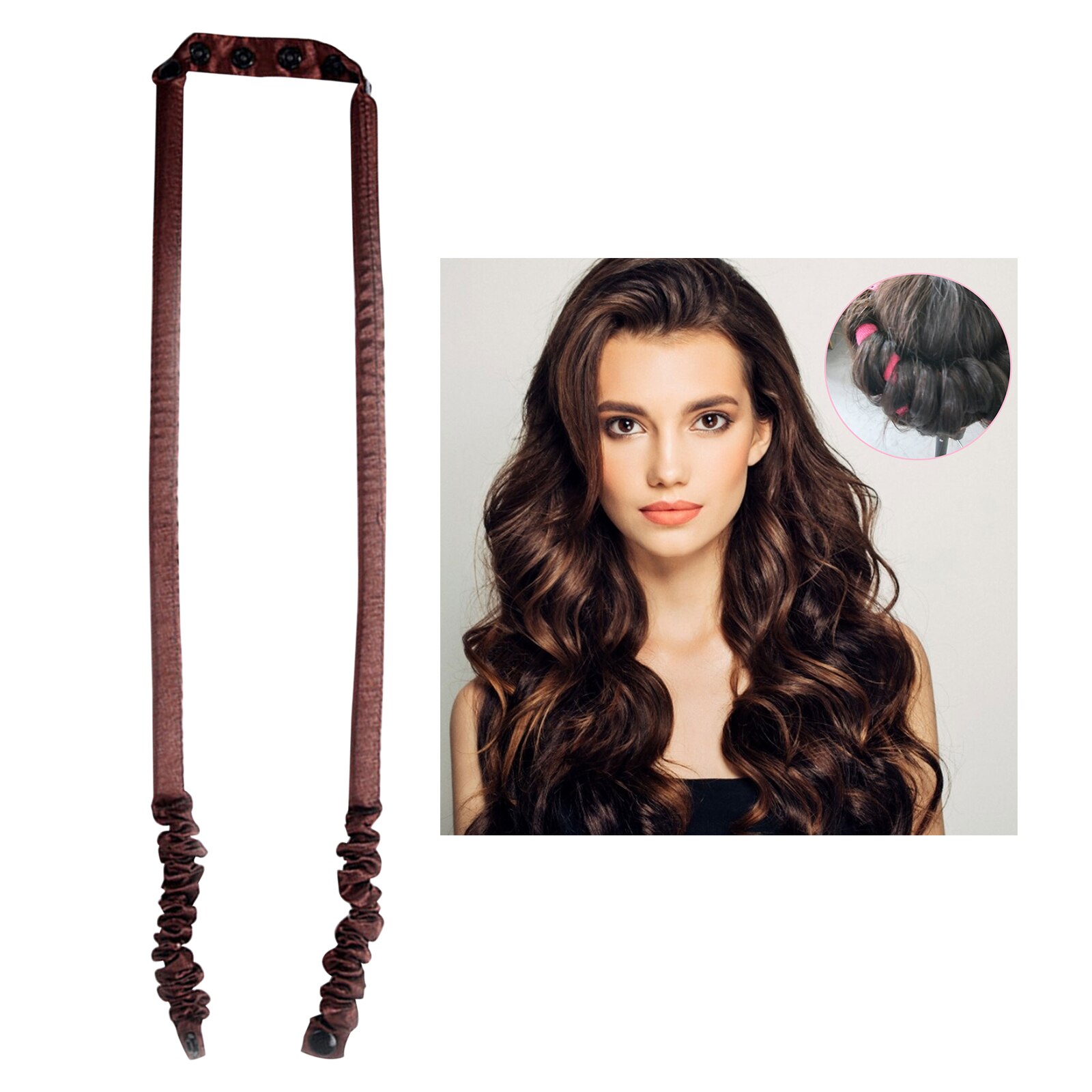Geen Warmte Spiraal Perenbloem Curling Slapen Haar Rollen Flexibele Curling Staven Magic Wave Haar Krultang Haar Krultang Maker Tool: C5