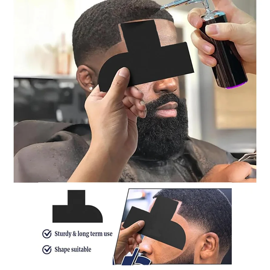 Herramienta para dar forma a la barba, tarjeta para mejorar la línea del cabello, para dar forma a la barba precisa, debe tener moldeador de barba para hombres