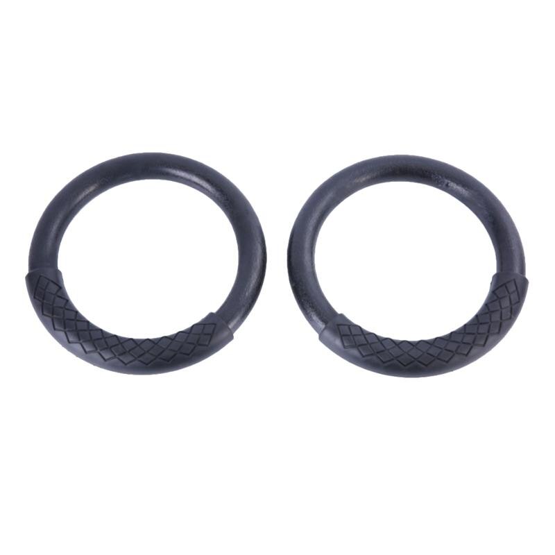 1 paire d'anneaux de gymnastique pour abdominaux, anneaux de gymnastique olympiques, anneaux de fitness, anneaux d'entraînement, anneau de fitness à domicile, pour une utilisation en fitness, noir