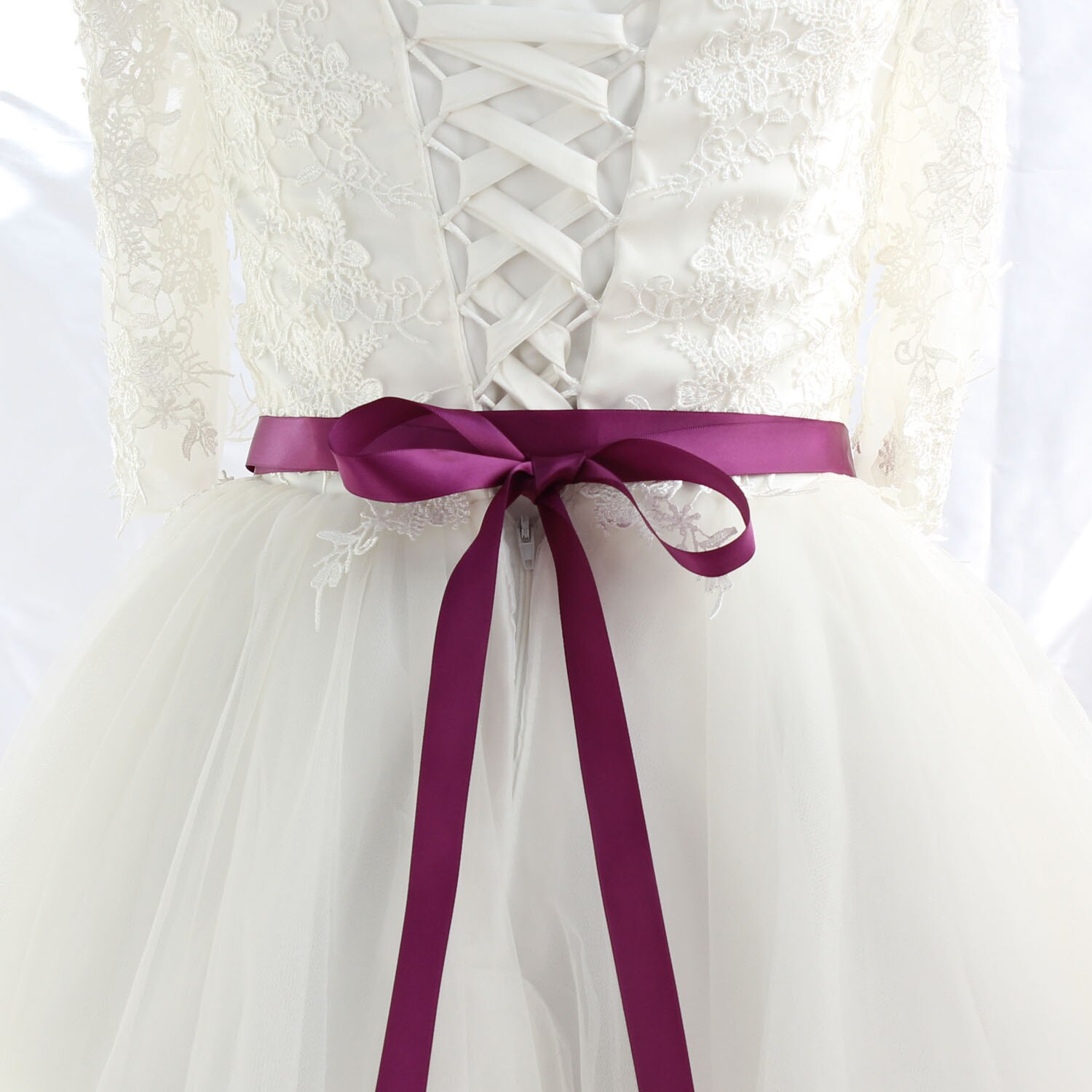 Bruids Trouwjurk Riem Kristal Strass Riem Jurk Diner Gordel: grape purple