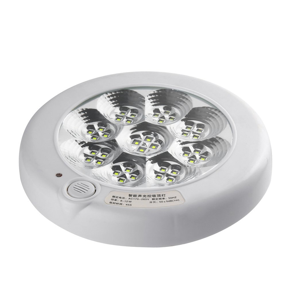 ICOCO 8W/12W 9 Led sensor Light Sound And Light Control Intelligent Corridor Living Room Induction Ceiling Lamp