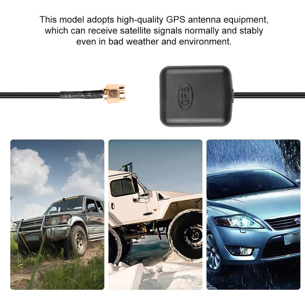 Auto gps-antenni sma liitin 2m kaapeli gps-vastaanotin auto antenni adapteri autonavigointia pimeänäkökameran pelaaja