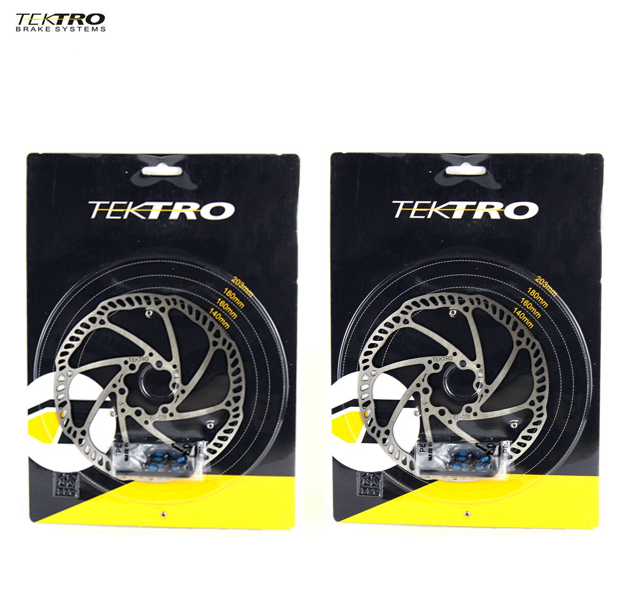 TEKTRO – disque de frein hydraulique pour vélo de route et vtt pliable, 160/180/203mm: 2pcsTR-160-19