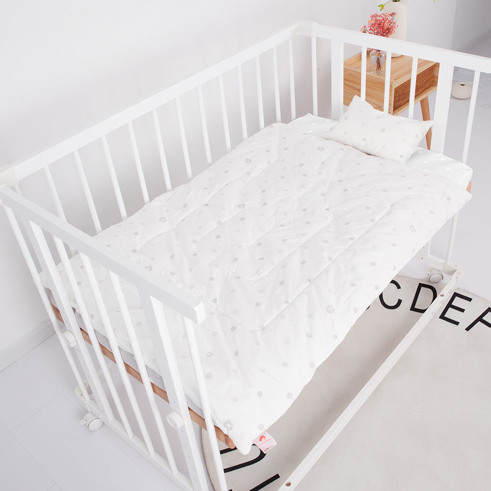 Baby Stoßfänger Bett Schutz Kleinkind Kleinkind Krippe Bett Stoßstange 4Stck Baby Bettwäsche setzt Einschließlich Ausgestattet Blatt Kissen Decke Stoßstange: Weiß 3Stck Bett einstellen