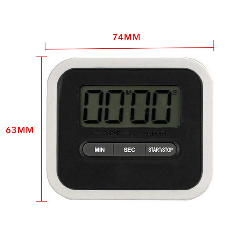 Large LCD Digital Screen Kitchen Timer Square Cooking Count Up Countdown Loud Alarm Magnet Clock Loud Alarm Kitchen Accessories