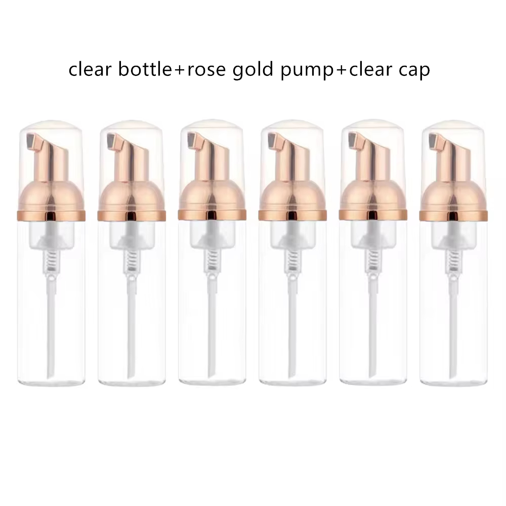 6 Teile/los 2 unzen/60 ml Kunststoff Schaum Pumpe Flasche Leere Gesicht Wimpern Kosmetische Flasche Reiniger Seife Spender für reinigung Schaum Flasche: Elfenbein