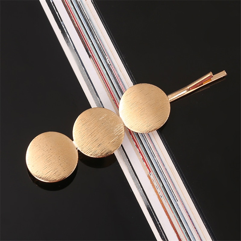 Pinzas para el cabello de Metal simples de Corea, alfileres para mujer, tocados, horquillas dulces, pasadores, accesorios para el cabello, , triangulación de envíos