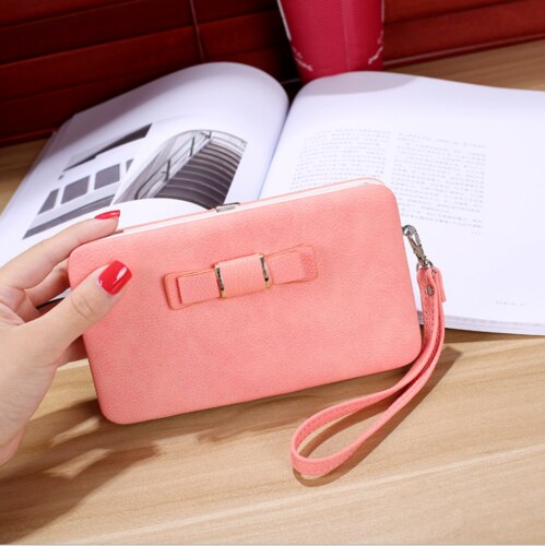 Portefeuille pour filles et femmes, sac à main multifonction à la , étanche: Dark Pink