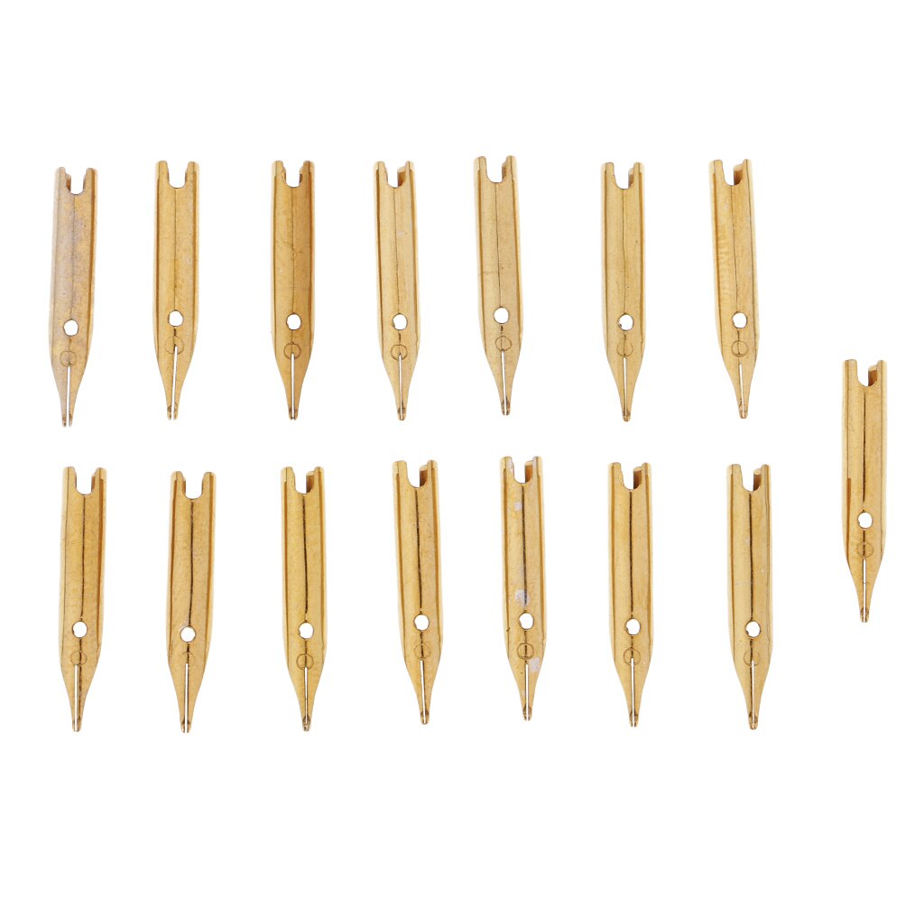 Plumas estilográficas universales, puntas de pluma de 0,5mm para letras y dibujo, 15 Uds.