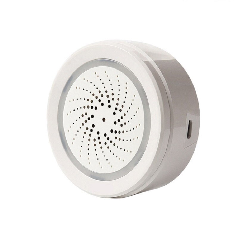 Compatible WiFi Sirène Alarme avec Capteur De Température et D'humidité IFTTT Soutien Vie Intelligente À Télécommande De Sécurité À La Maison