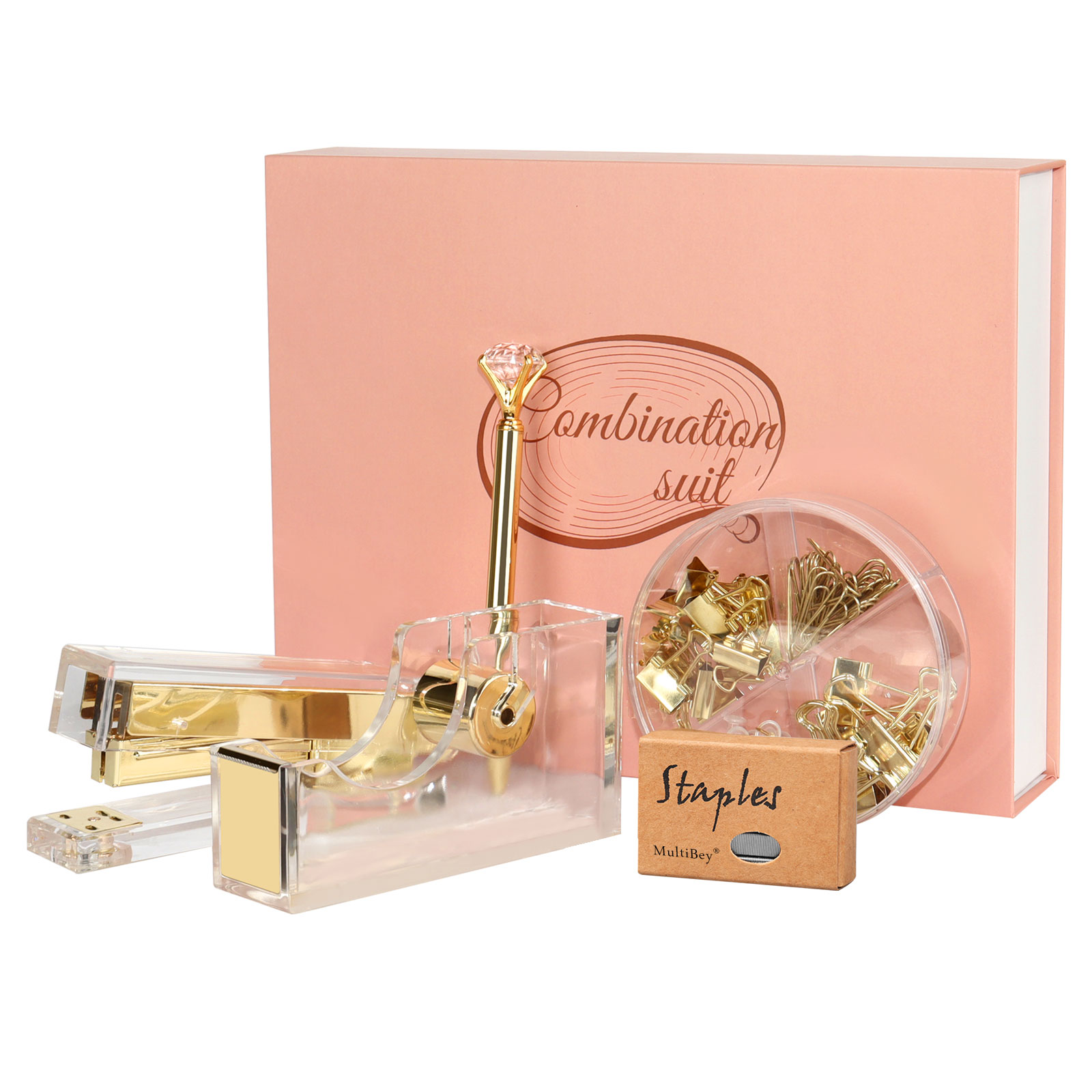 Schreibtisch Büro Liefert einstellen Rose Gold Acryl Büro Schreibwaren Schreibtisch Organizer Zubehör Für Frau: Gold