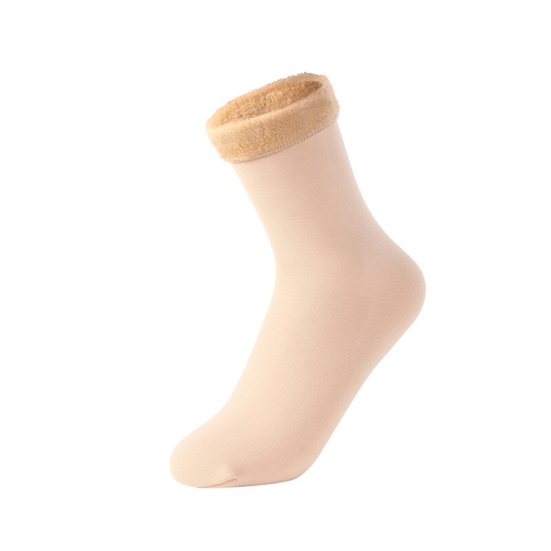 Warm Female Socks Thicken Thermal Wool Cashmere Snow Winter Socks Unisex Seamless Velvet Boots Floor Sleeping Socks heated