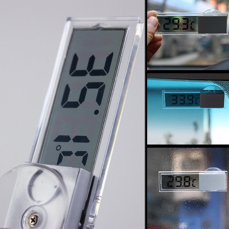 Suction Thermometer LCD Digital Weather Station Wireless Sensor Window Hydrometer Indoor Outdoor Thermometer Temperature