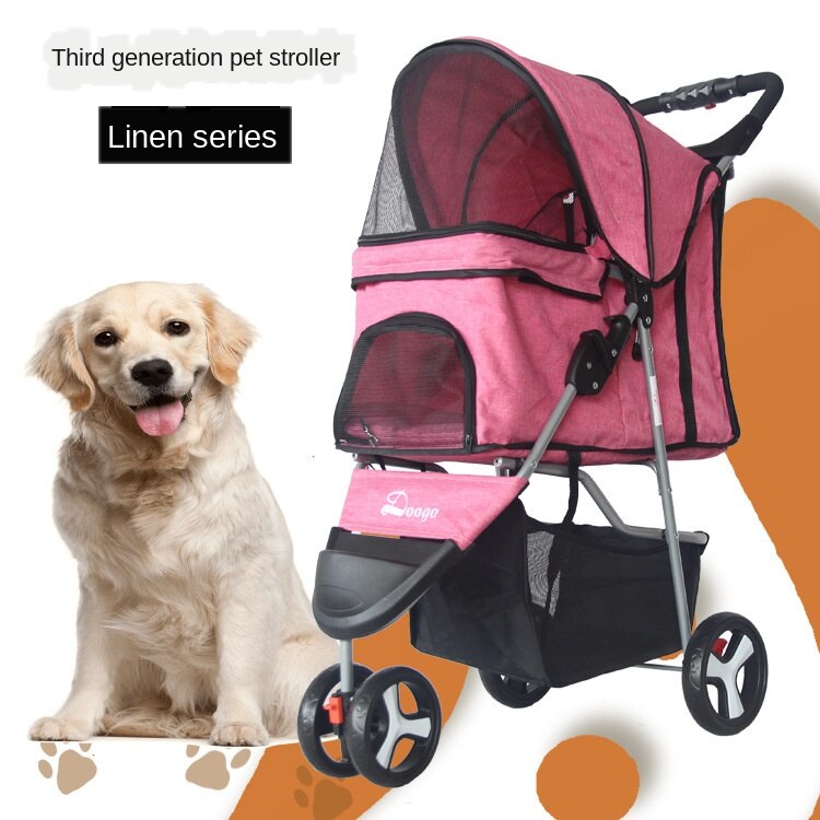 Poussette pour animaux de compagnie poussette pour chien à trois roues nouvelle poussette pour animaux de compagnie pliable petit chien chiot poussette