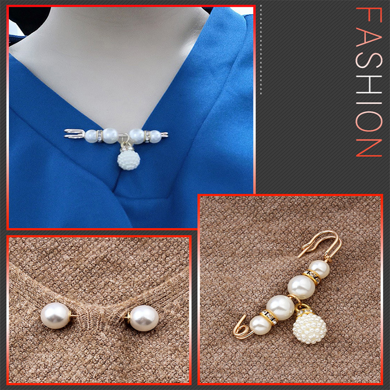 Vrouwen Mode Parel Manchetknopen Taille Gesp Pin Sieraden Accessoires Vrouwelijke Rok Broche Metalen Knoppen Set