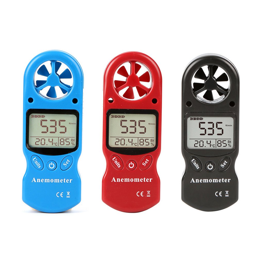 Digital Handheld Anemometer – LCD Wind Speed & Temperature Meter For Drone Flying, Sailing, HVAC