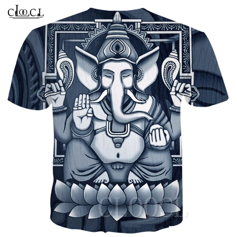 Hindu lord ganesha sommer t-shirts 3d trykte shiva parvati ganesha t-shirt mænd kvinder kortærmet harajuku sweatshirt t-shirt