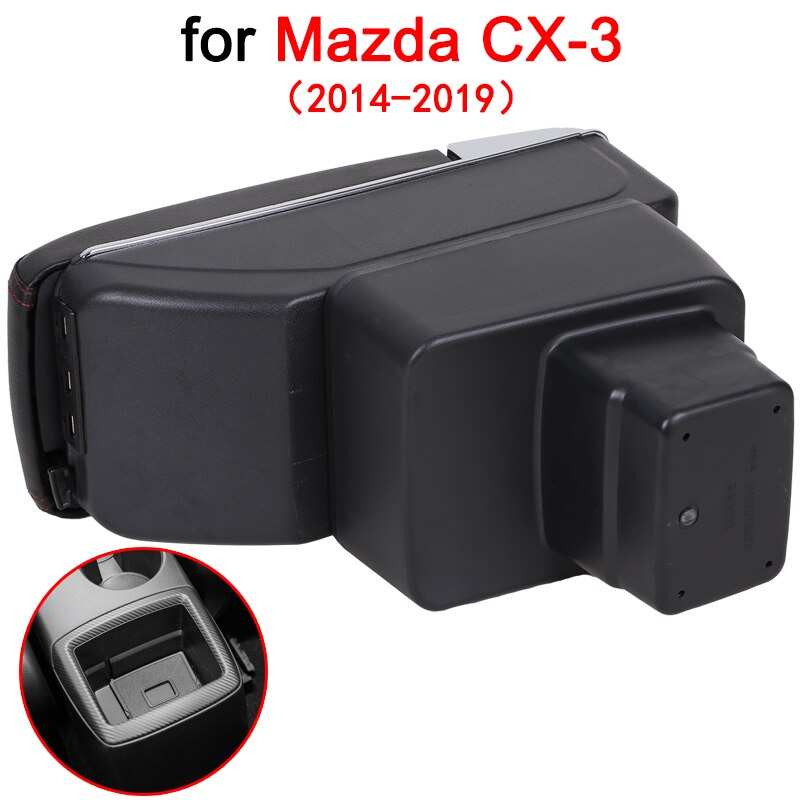 Armsteun Doos Voor Mazda CX-3 Auto Centrale Opslag Container Pu Leer