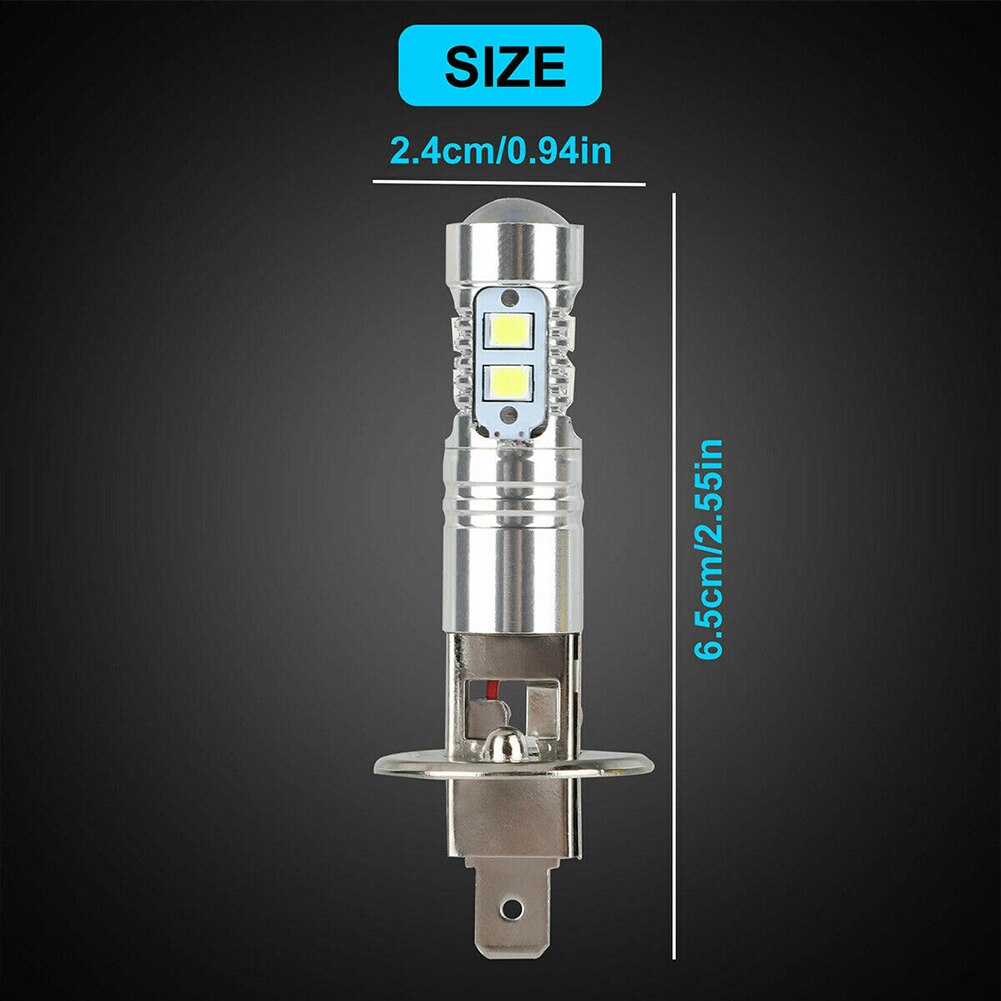 H1/h32 stuks led-koplamp, waterdicht, superheldere mistlamp, dagrijverlichting, nachtmistlamp, 6000k witte auto-accessoires