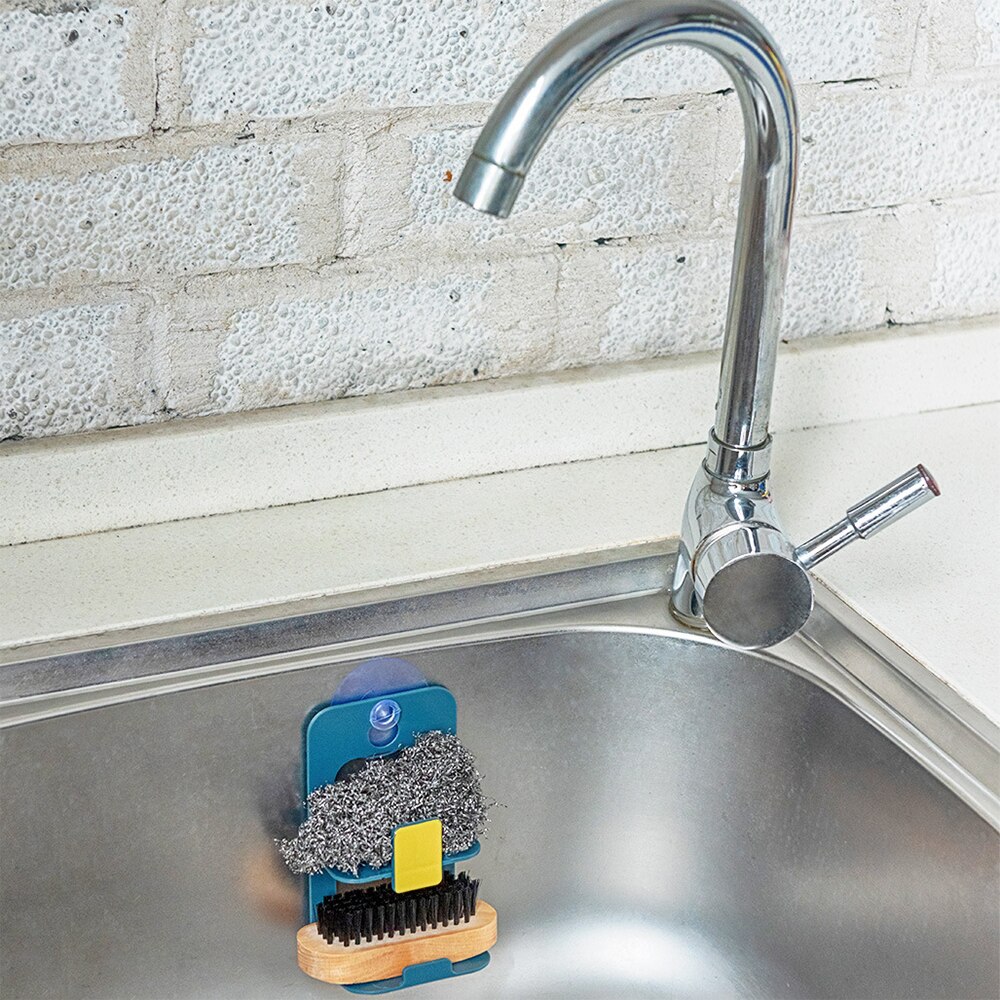 1PCS Kitchen Sink Soap Rack Drainer Rack Sink Drain Rack Kitchen Suction Cup Sponge Storage Holder Accessories Storage tools